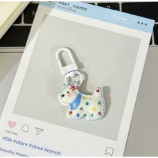 Polka Puppy Keychain